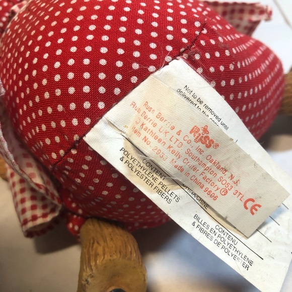 Vintage Russ Christmas Country Folks Knittens Bear 5" Plush New Original Tag - Picture 9 of 13